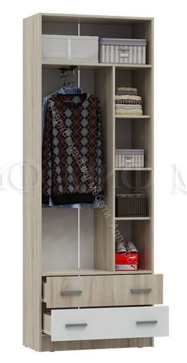 Шкаф Мартина ЛДСП Белый глянец, Дуб Сонома