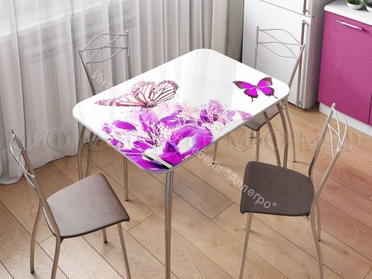 Стол обеденный прямоугольный 1000*670 фотопечать Весна