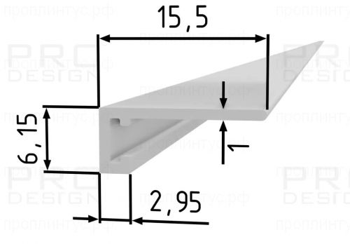 Щелевой плинтус Pro Design Mini 7067 не анодированный