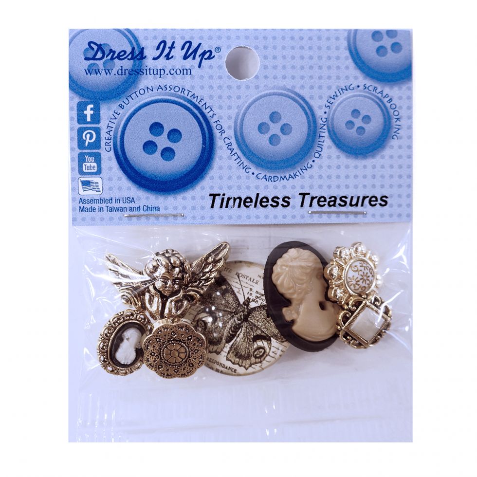 фото Пуговицы для творчества "Treasures (Сокровища)" Dress It Up JESSE JAMES (10067)