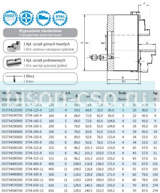 Патрон токарный 3734-250-8 Bison-Bial (Польша)