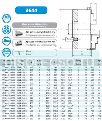 Патрон токарный 3644-400/6 Bison-Bial Польша  DIN 55029 Кэмлокк