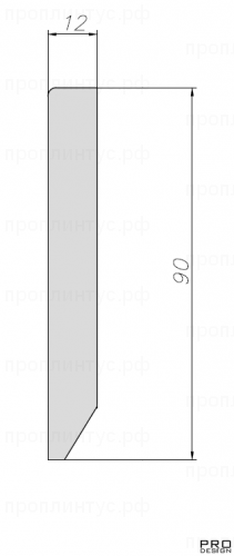 МДФ плинтус Pro Design Classic 2R грунт под покраску 12х90 мм