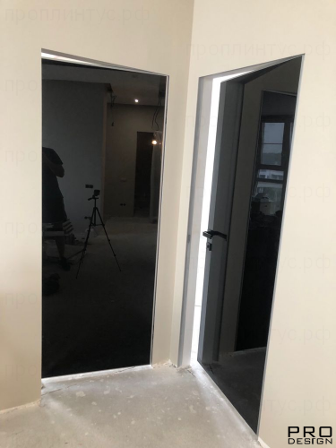 Комплект скрытой двери Pro Design Сolor Glass окрас по ral, ncs внутреннего открывания