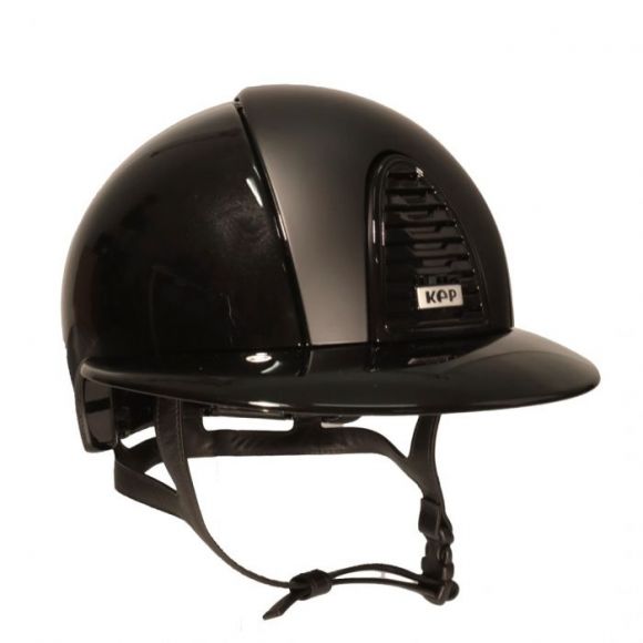 Шлем (жокейка) KEP Italia Cromo 2.0 Polish black polo textile front and back