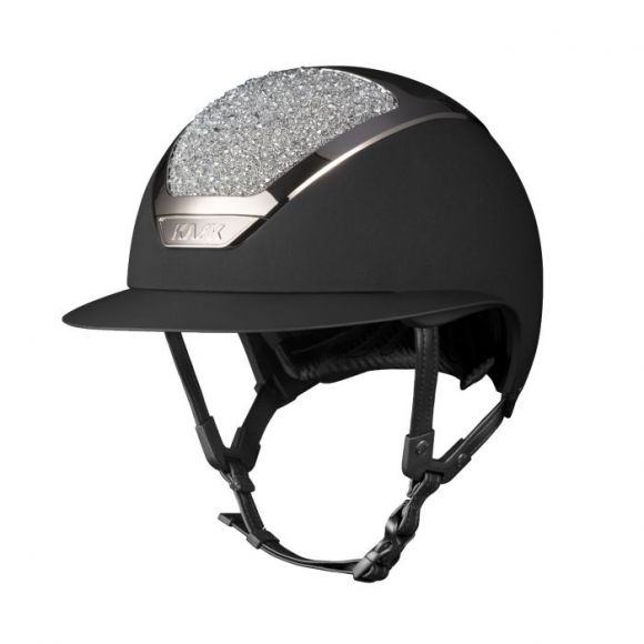 Шлем (жокейка) Kask Star Lady 2.0 Crystals On The Rocks Black-Silver