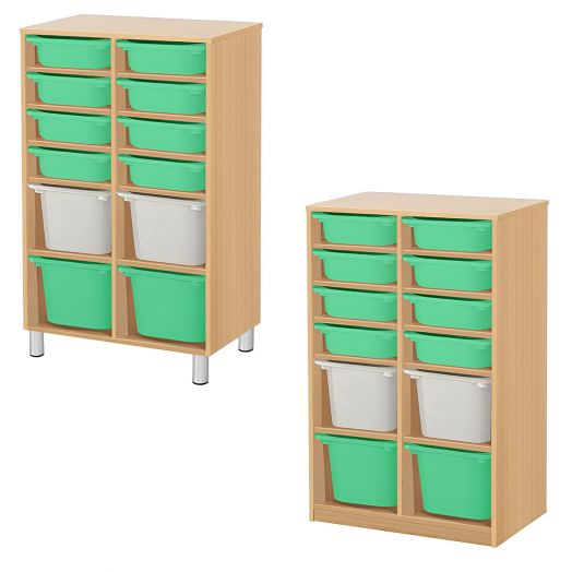 РКСВСХ-2/62 Стеллажная выдвижная система хранения (670х400х1400мм)