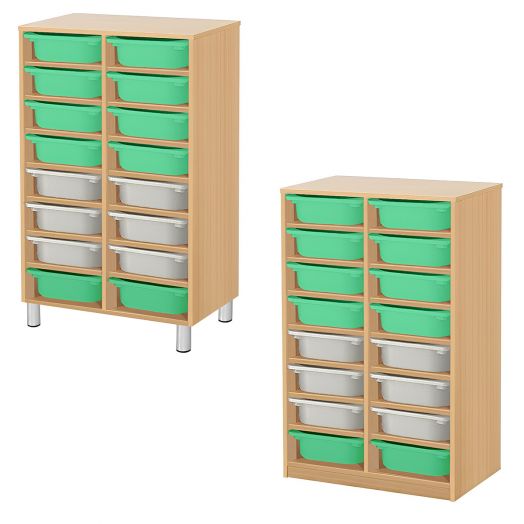 РКСВСХ-2/61 Стеллажная выдвижная система хранения (670х400х1600мм)