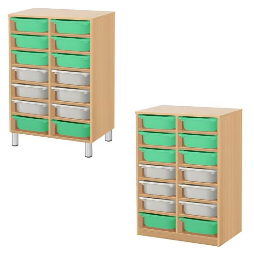 РКСВСХ-2/58 Стеллажная выдвижная система хранения (670х400х1400мм)