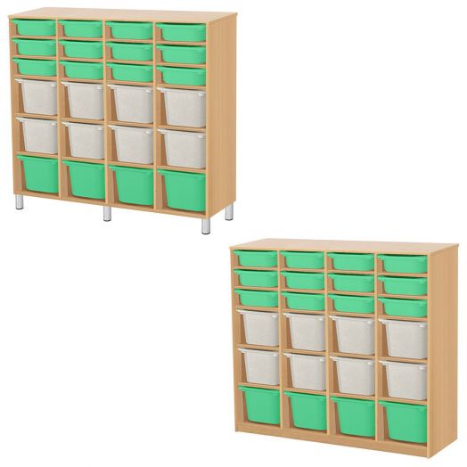 РКСВСХ-4/112 Стеллажная выдвижная система хранения (1300х400х1400мм)