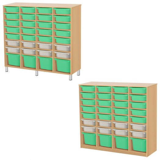 РКСВСХ-4/110 Стеллажная выдвижная система хранения (1300х400х1700мм)