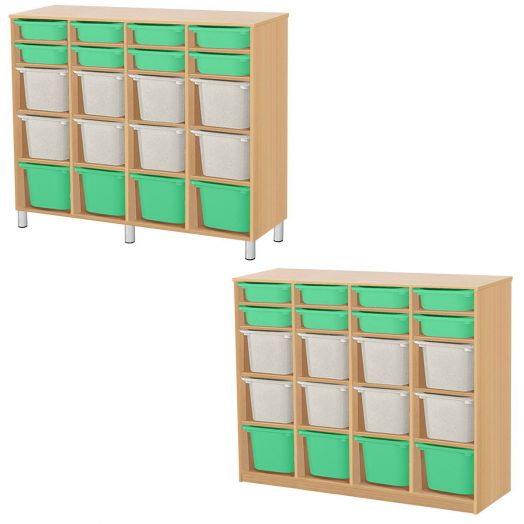 РКСВСХ-4/107 Стеллажная выдвижная система хранения (1300х400х1200мм)