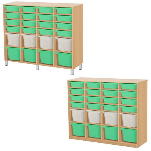 РКСВСХ-4/106 Стеллажная выдвижная система хранения (1300х400х1400мм)