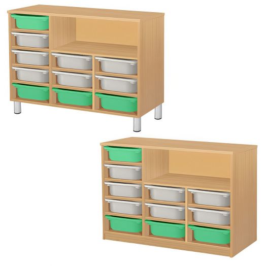 РКТКСХ-К/125 Тумба комбинированная (1000х400х1000мм)