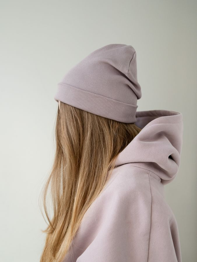 Худи оверсайз с начесом туман