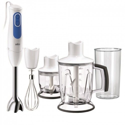Погружной блендер Braun MQ 3045 Aperitive, белый/синий
