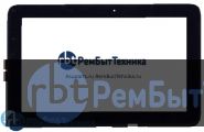 Сенсорное стекло (тачскрин)  HP Pavilion 11 X360 черный с рамкой