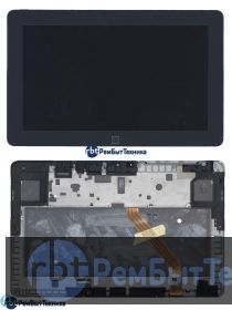 Модуль (Матрица, экран, дисплей + тачскрин)  Samsung ATIV Tab GT-P8510 черный с рамкой