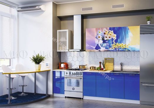 Кухня "Ромашки" 2000 мм (Фотопечать)