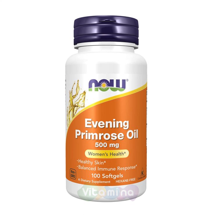 Масло примулы вечерней Evening Primrose Oil 500мг, 100 капсул
