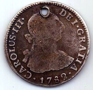 2 реала 1782 г. Перу. Испания