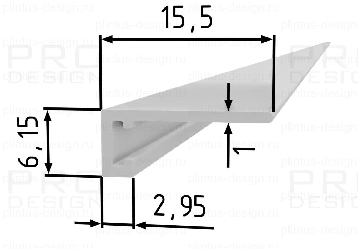 Pro Design Mini щелевой плинтус 7067 чёрный