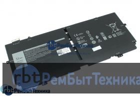 Аккумуляторная батарея для Dell XPS 13 7390 2-in-1 (52TWH) 7.6V 51Wh