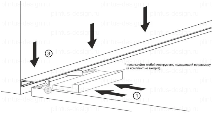 Pro Design Mini щелевой плинтус 7067 белый