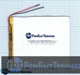 Аккумулятор Li-Pol (батарея) 3*110*120мм 2pin 3.7V/6500mAh