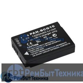 Аккумуляторная батарея для видеокамеры Panasonic Lumix DMC-TZ10 (DMW-BCG10) 3.6V 1500mAh