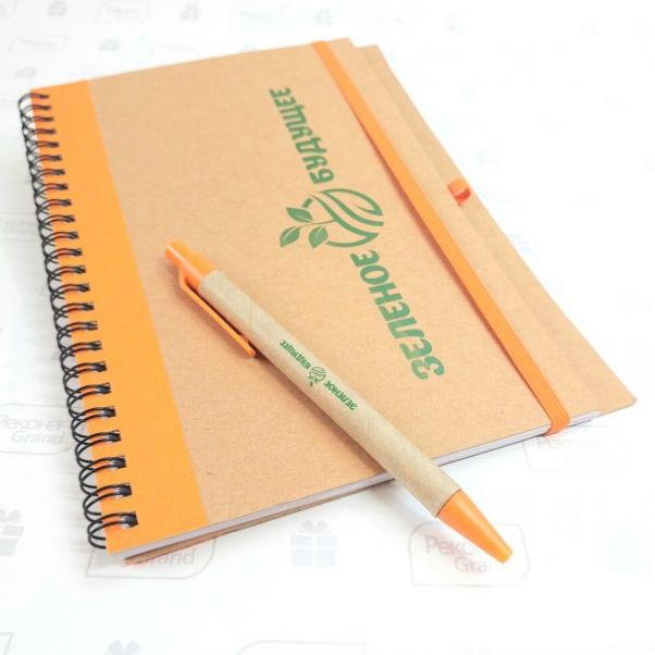 Эко блокноты с логотипом эко проекта