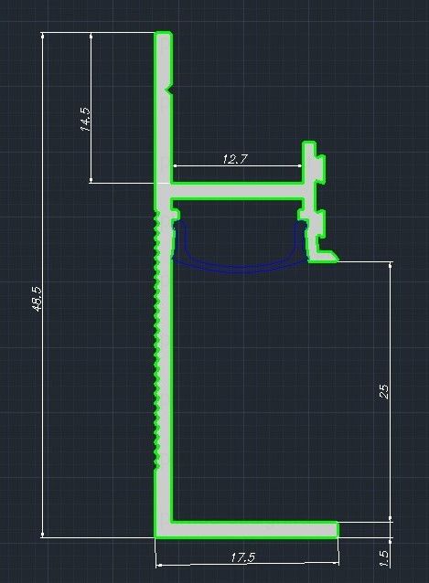 Pro Design 7210 теневой плинтус белый