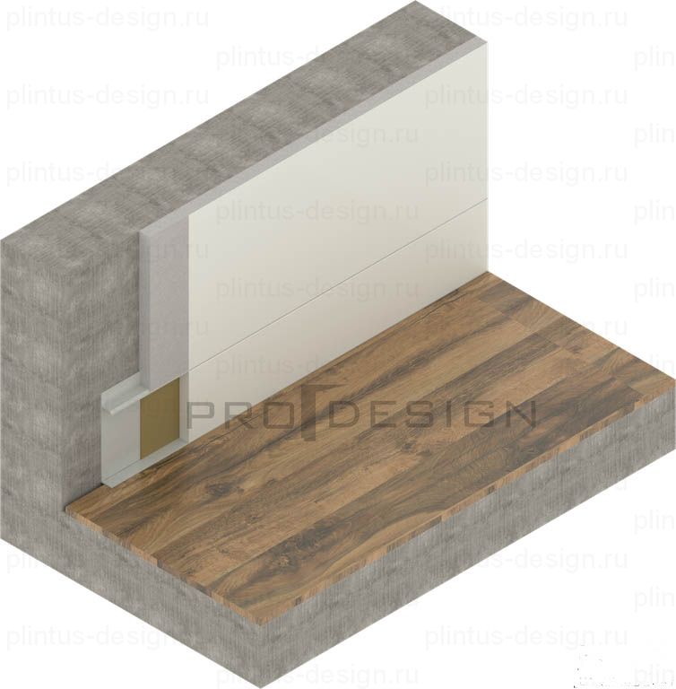 Плинтус скрытого монтажа Pro Design Universal 235 анодированный