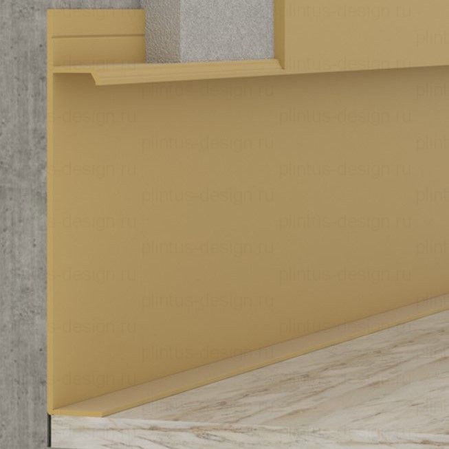 Плинтус скрытого монтажа Pro Design Universal 235 золотой