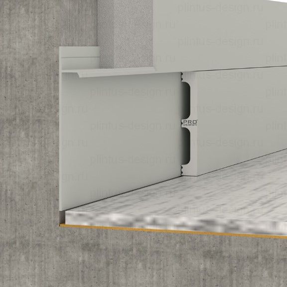 Плинтус скрытого монтажа Pro Design 323 анодированный