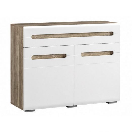 Тумба Наоми ТБ-18 Белый глянец, Дуб каньон