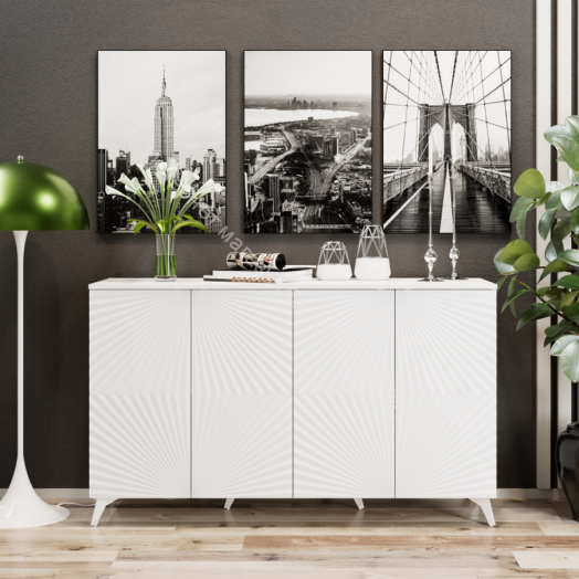 Комод "Комодино" ПМ-390.02 (Белый матовый/Белоснежный софт)