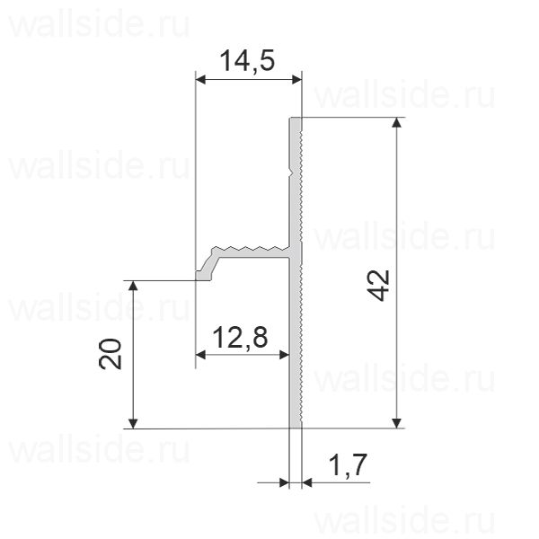 Теневой плинтус FD-04 анодированный