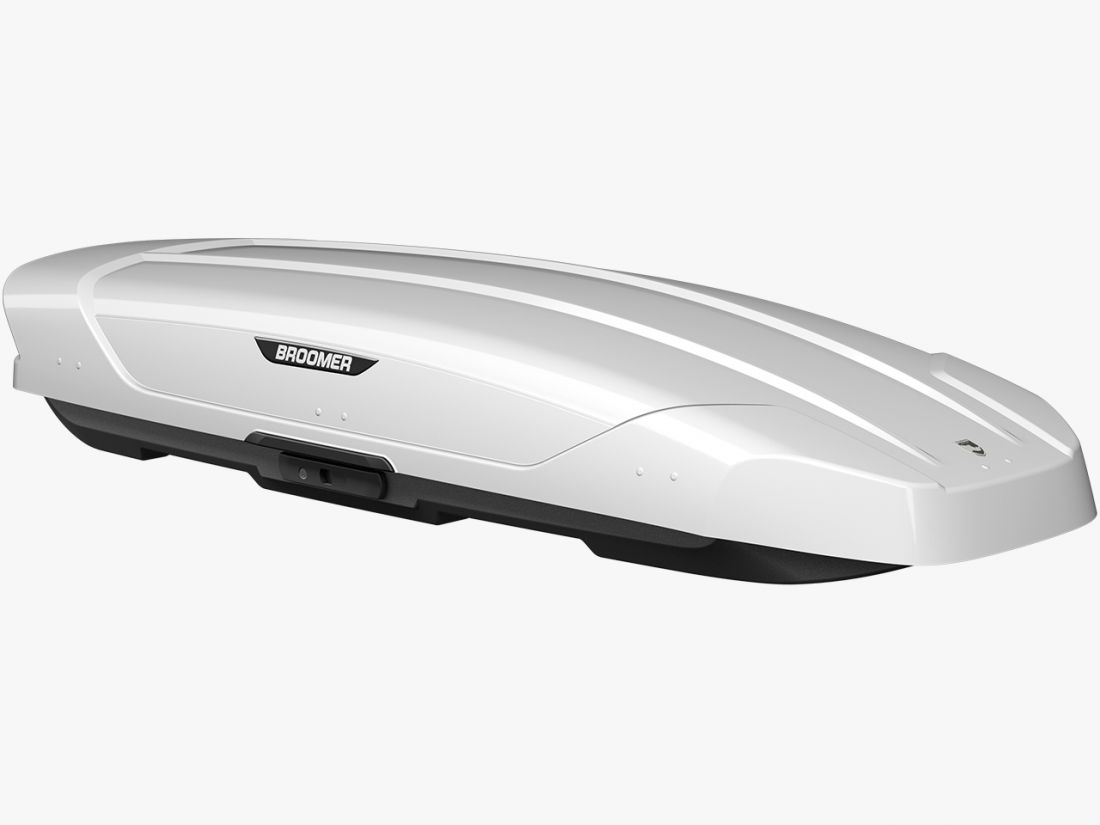 Автобокс Broomer Venture LS (450л) белый металлик 2130х890х360 (усил.+быстросъём)