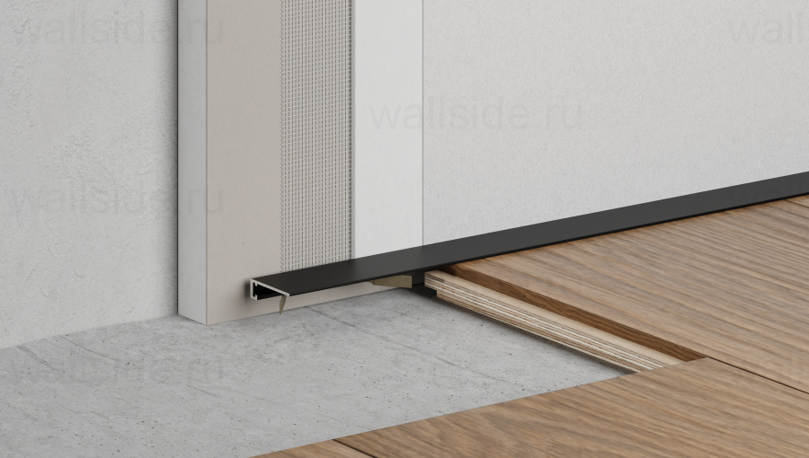 Микроплинтус Лайн Ликорн С-05.25.3 чёрный