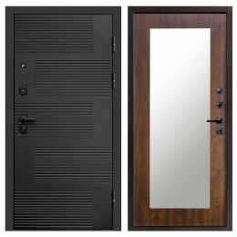 Входная дверь Termo-door Фаворит BLACK Зеркало Триумф Дуб