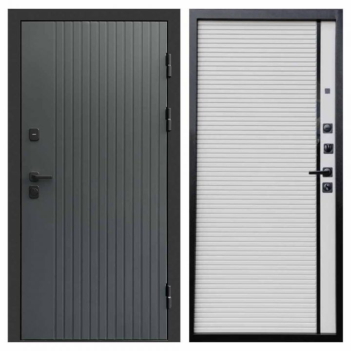 Входная дверь Termo-door Твист Грей BLACK Porte white