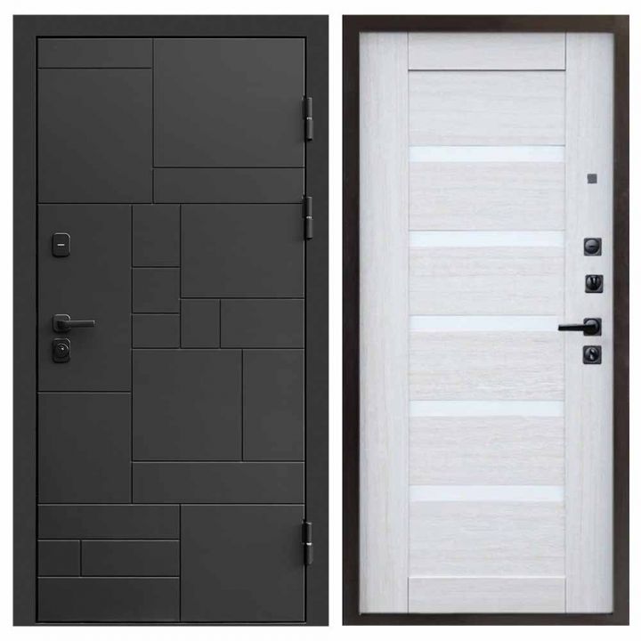 Входная дверь Termo-door Квадро BLACK Царга лиственница
