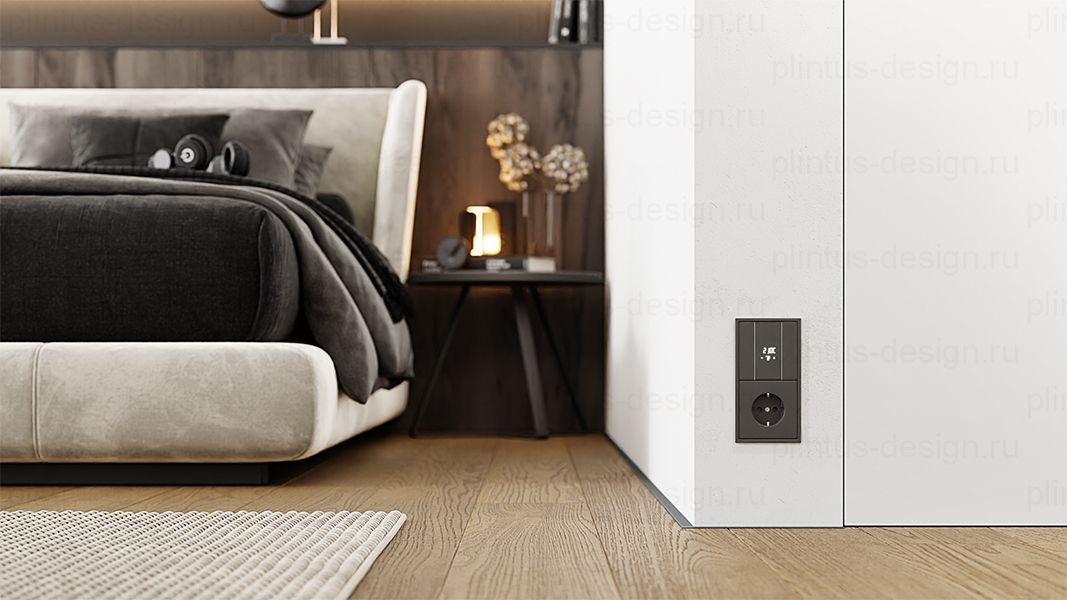 Микроплинтус ФЕСО 11 мм чёрный эмаль RAL 9005