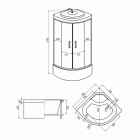 Душевая кабина Eclipse ER5709TP-C24 Erlit