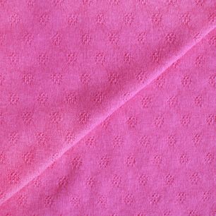 Трикотаж кулирка ажурная ярко-розовая 50*30 см.