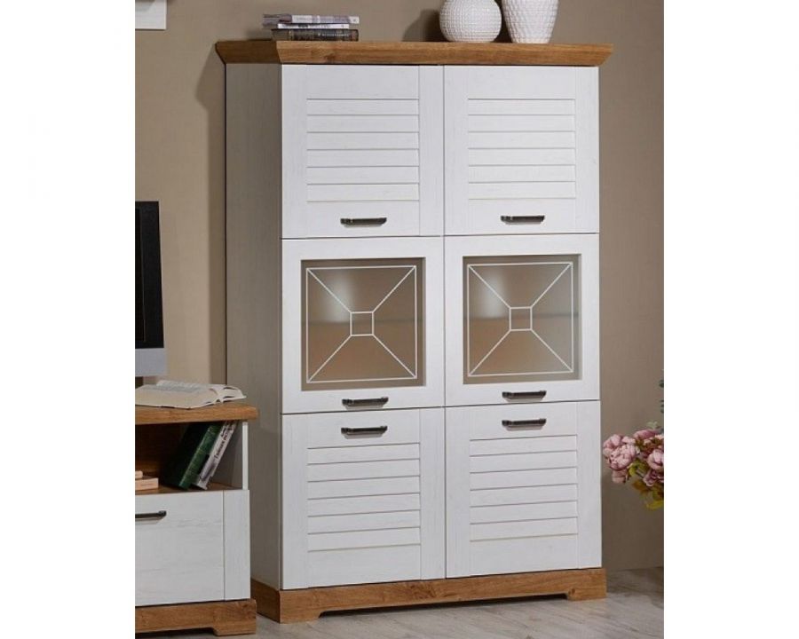 Пенал низкий со стеклом "Кантри"