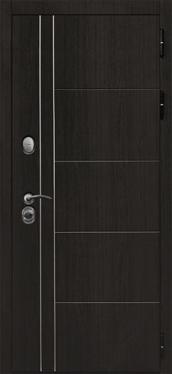 Входная дверь Command Doors Техно Зеркало Белая лиственница