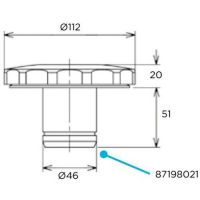 Форсунка стеновая Flexinox 87198021 (50 мм), под бетон