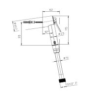 Гарнитур Bossini APICE C9804 с гигиеническим душем и держателем схема 2